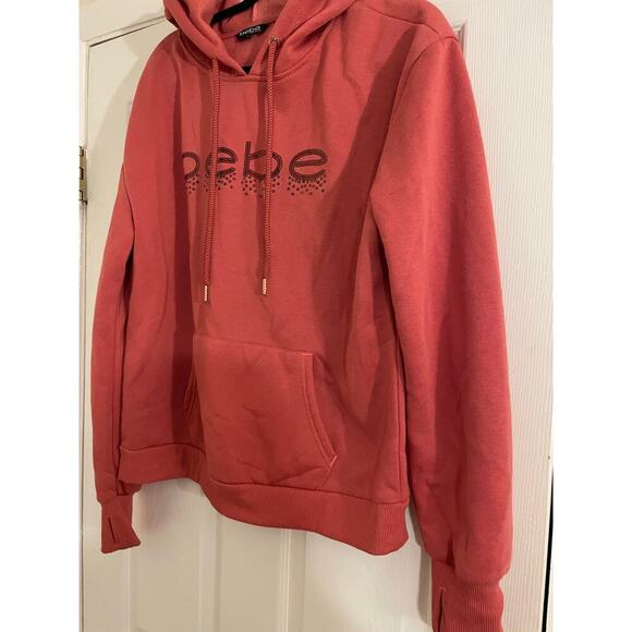 BeBe Pink Y2K Pullover sparkly hoodie size Large - Picture 3 of 8